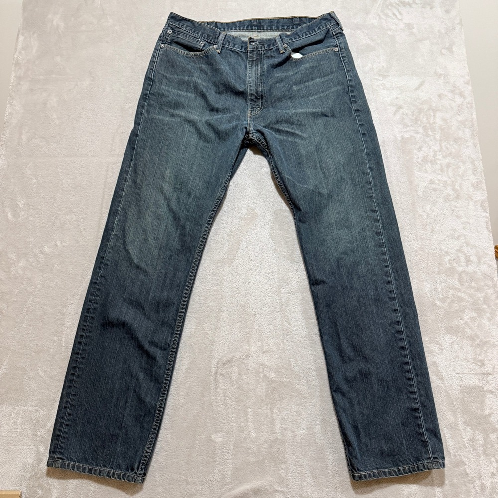 Levi's 505 Jeans Mens 38x34 Blue Regular Fit Straight Leg Denim Casual Preppy